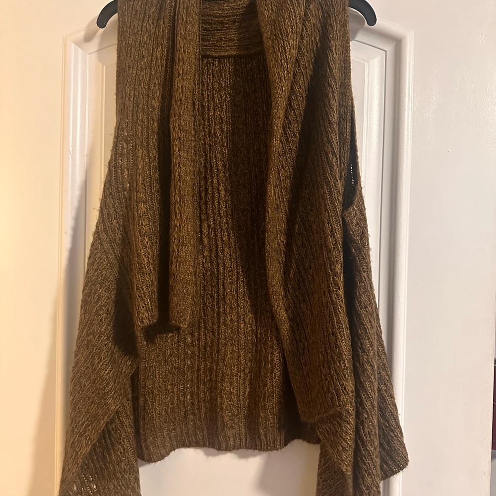 Cozy Brown Knit Sleeveless vest